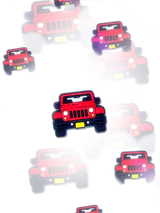 Red Jeep croc charm